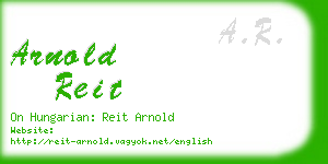 arnold reit business card